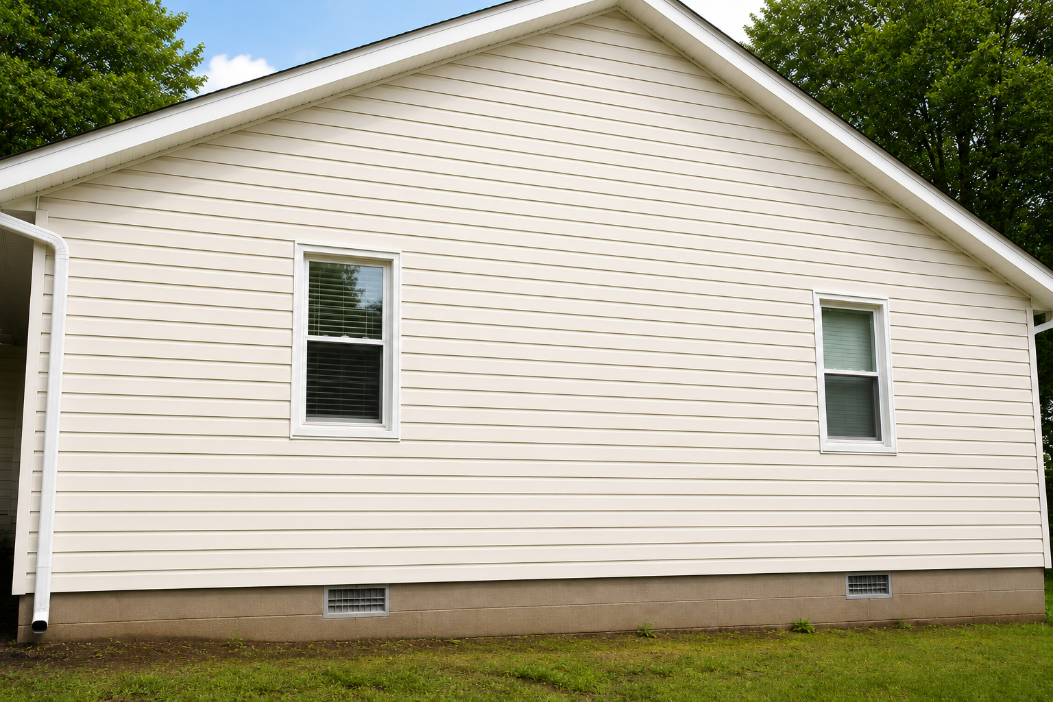 Vinyl siding after professional soft washing