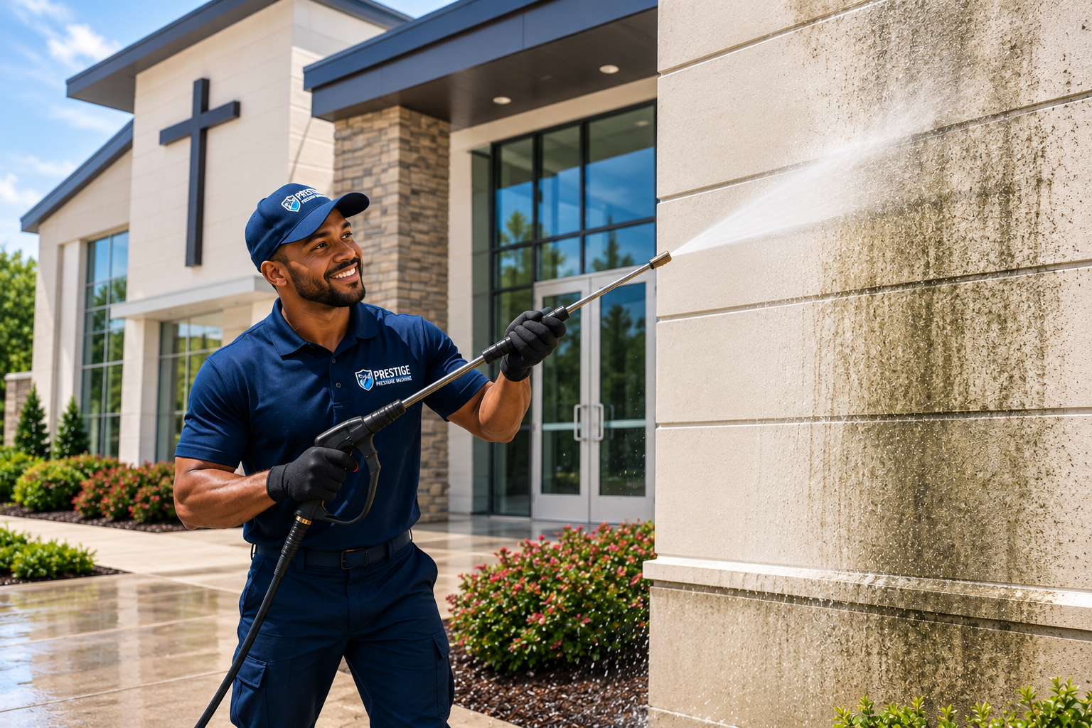 Professional church exterior cleaning in Richmond Virginia