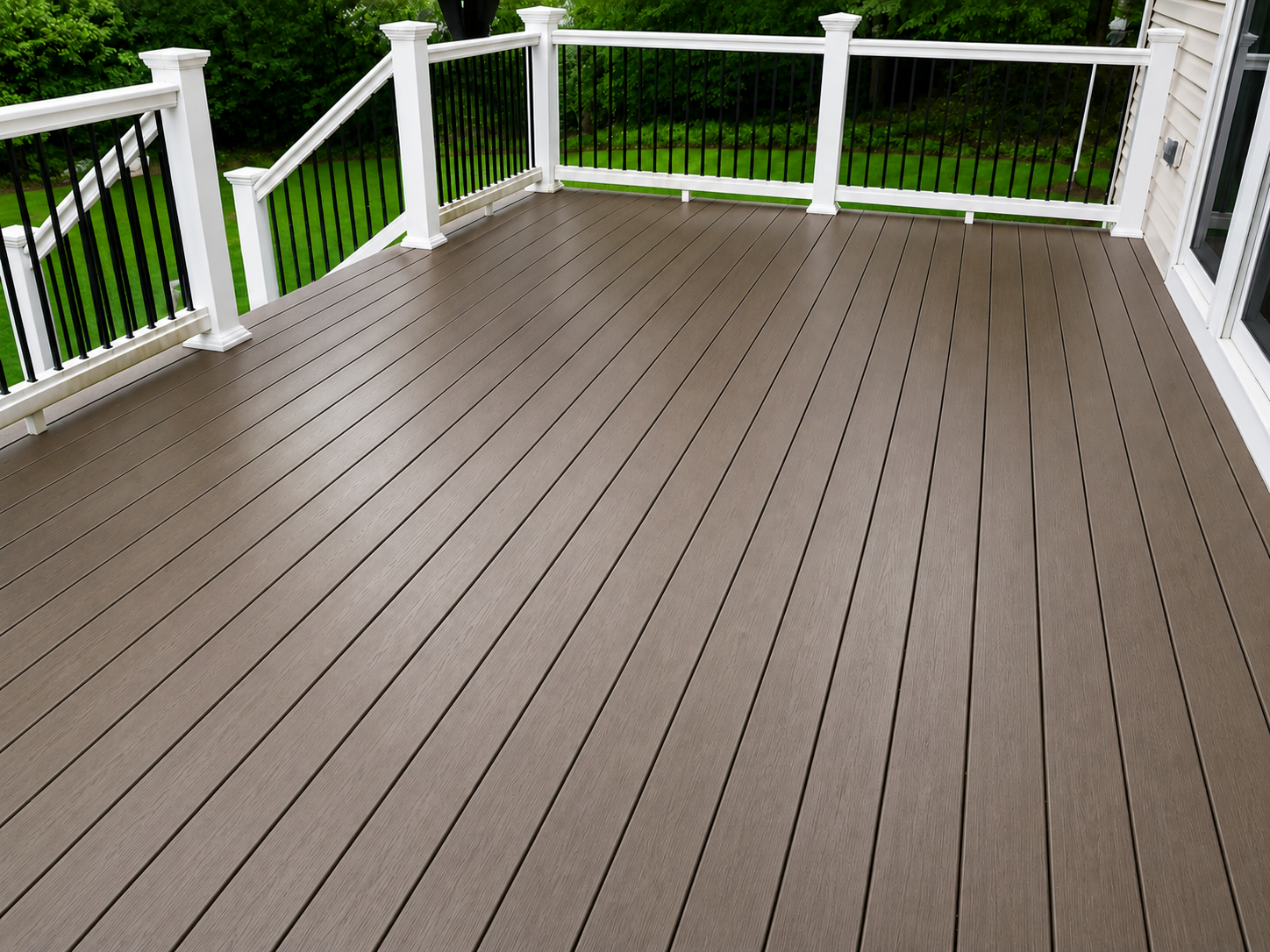 Clean composite deck after professional deck cleaning